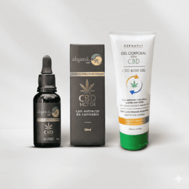 CBD concentración al 10% y gel corporal